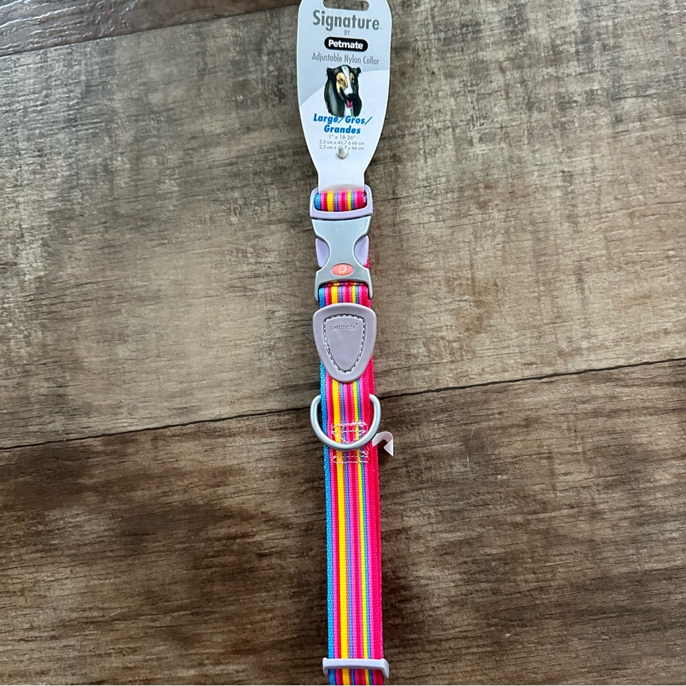 New Signature by petmate large nylon striped collar